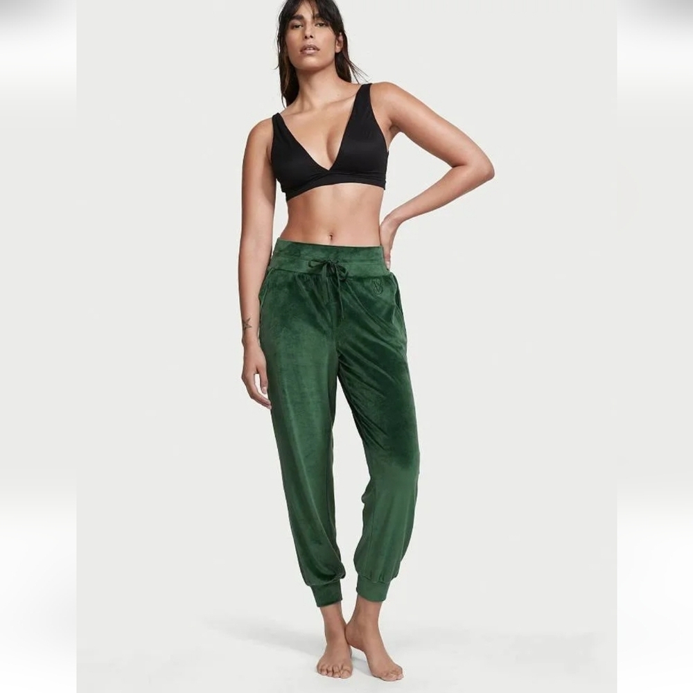 Victoria's Secret Emerald Green Jogger Pants Size Xlarge Comfort PJS Leisure